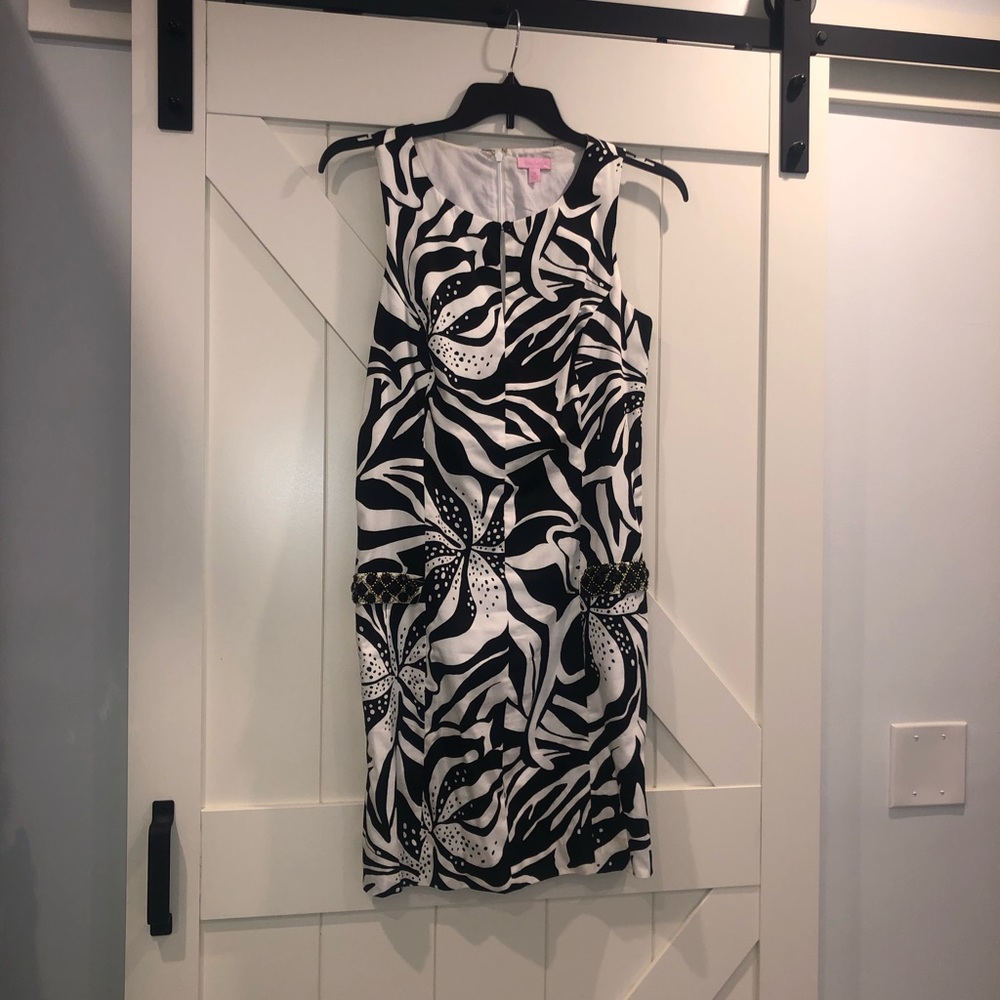 Lilly Pulitzer Black dress size 10 - Picture 1 of 9